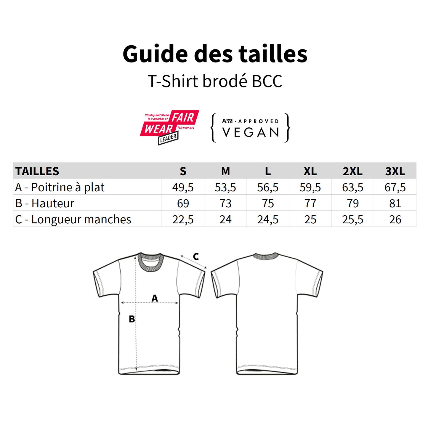 T-SHIRT BRODÉ BCC