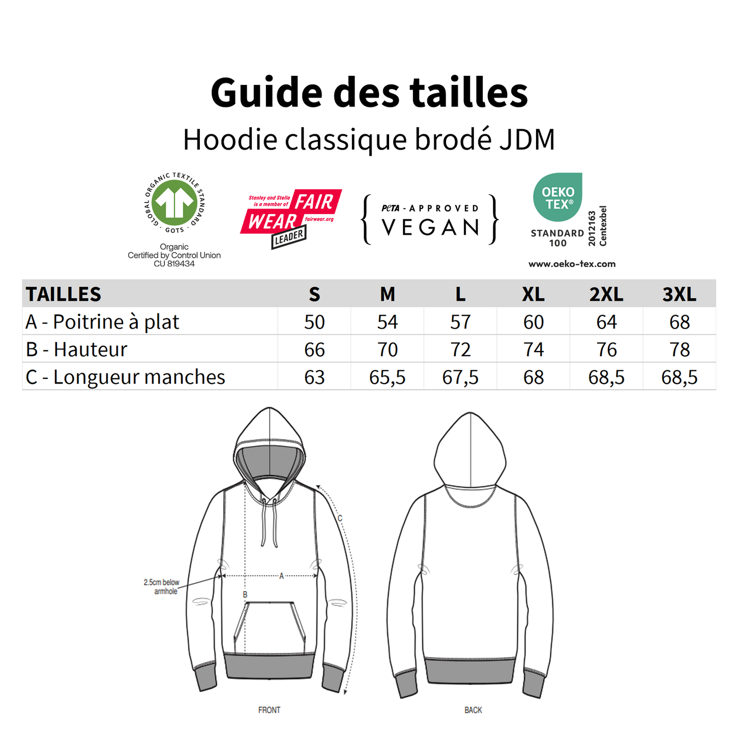 HOODIE À CAPUCHE BRODÉ - PROJET JDM