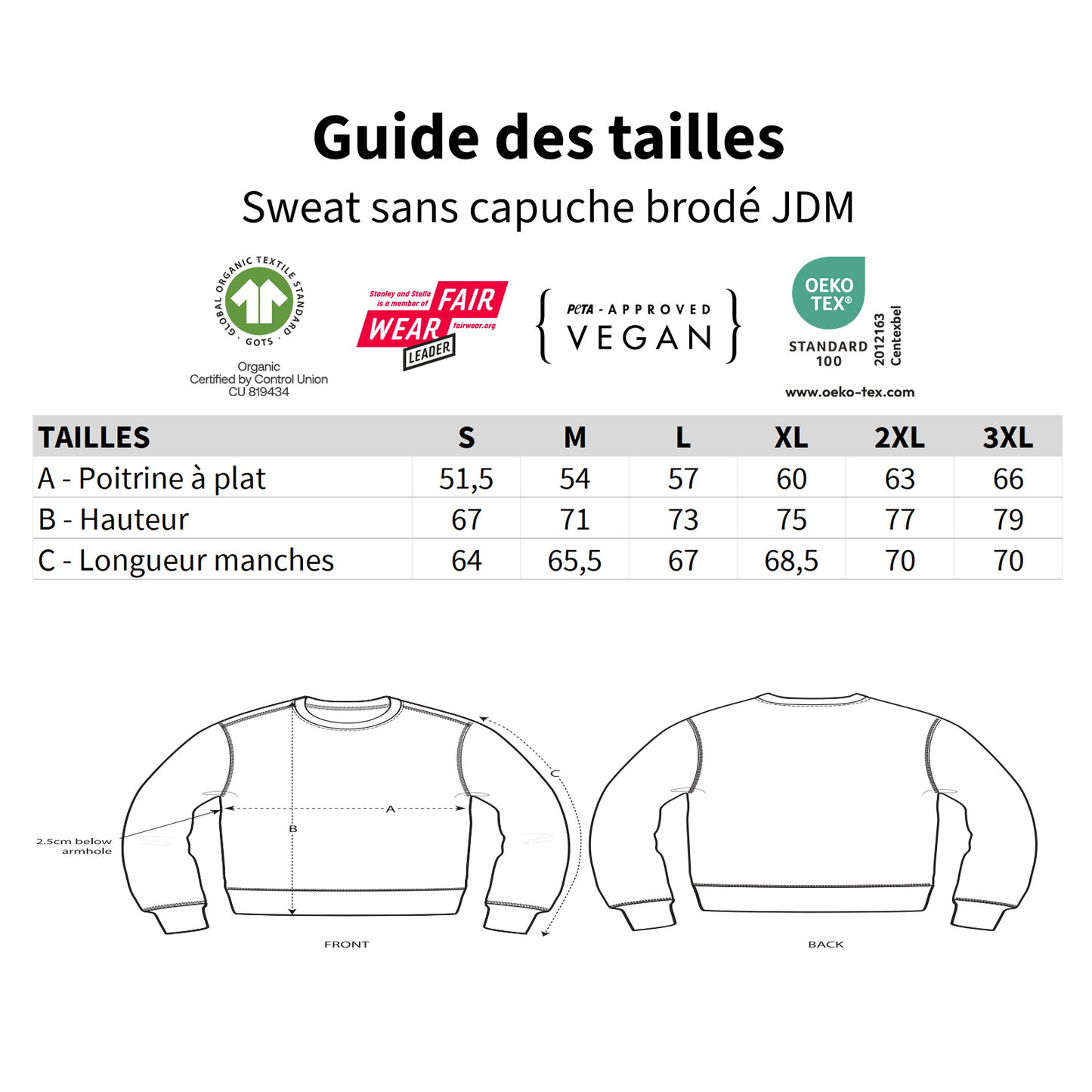 SWEAT-SHIRT À COL ROND BRODÉ - PROJET JDM