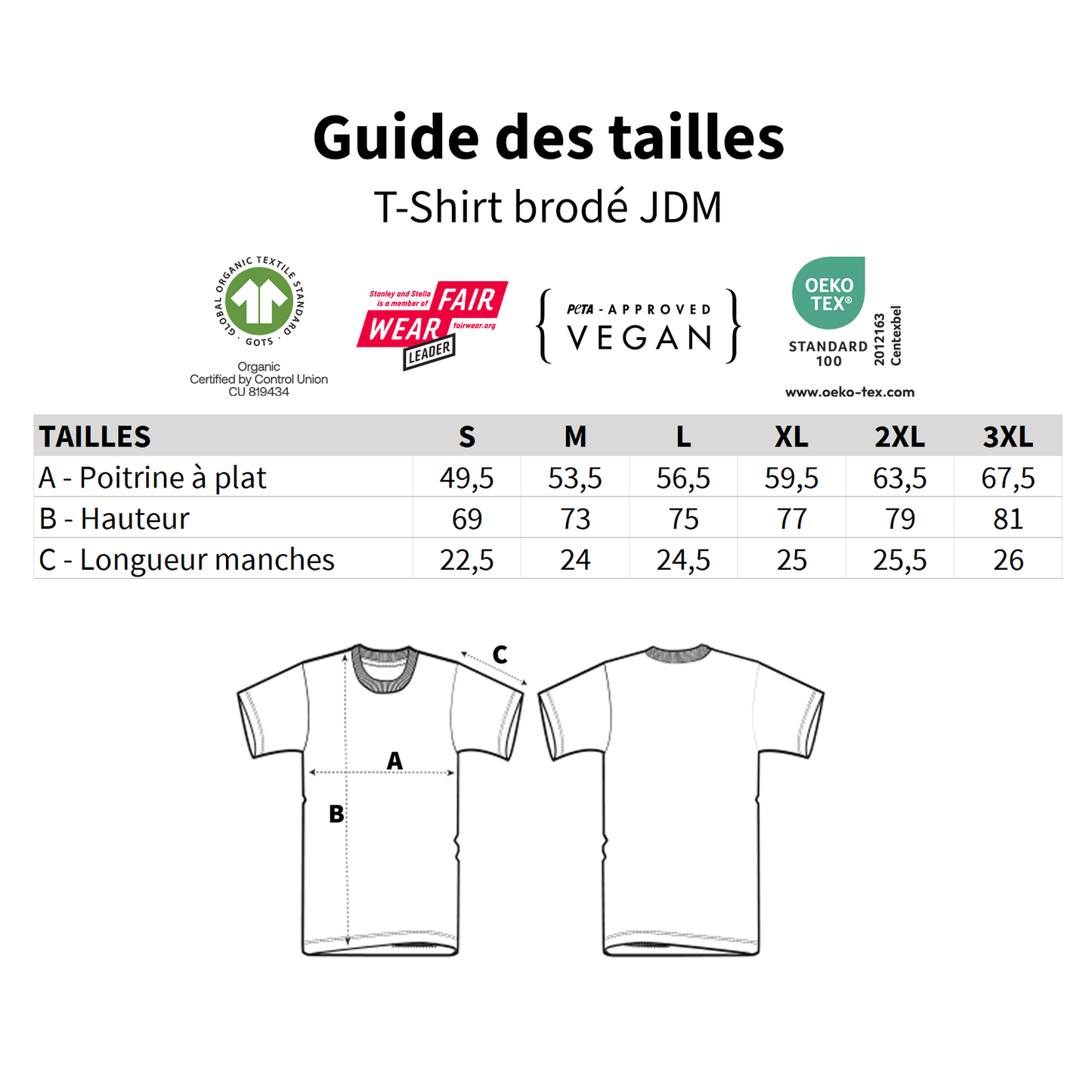 T-SHIRT BRODÉ - PROJET JDM